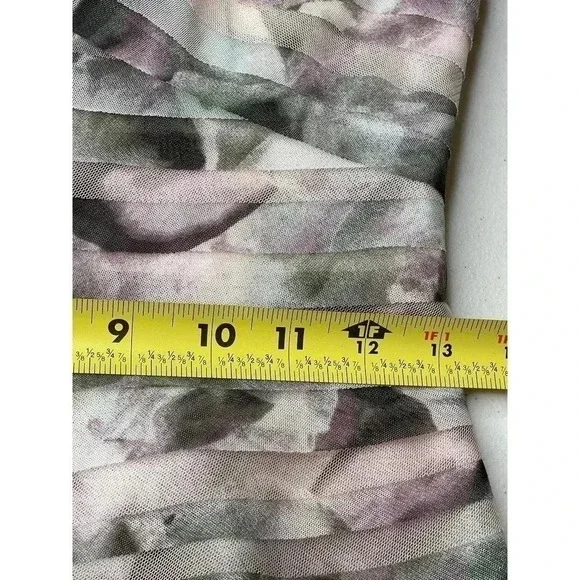 BCBGMAXAZRIA Erika Watercolor Tiered Gown size S strapless - Picture 6 of 10